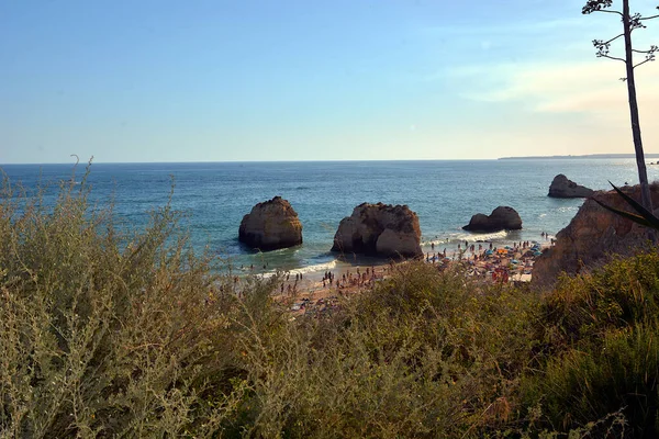 Costa Portugal Com Ilhotas — Fotografia de Stock