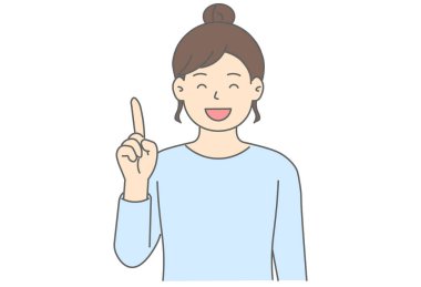 İşaret Parmağı ile Yukarı Gösteren Kadın