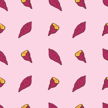 Basit tatlı patates karakteri kusursuz desen