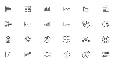 İş grafikleri ve grafikleri simgeleri