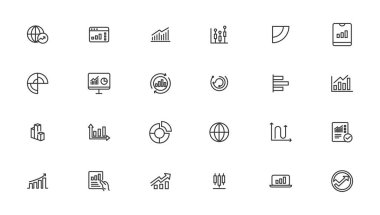 İş grafikleri ve grafikleri simgeleri