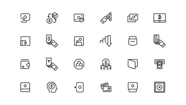 finans ve para ana hat simgeleri se