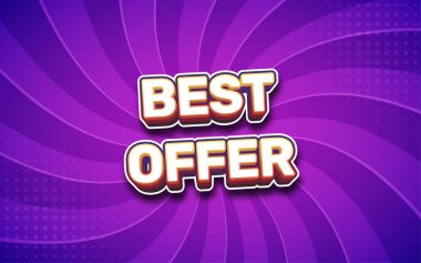 En iyi teklif 3d biçiminde metin efekti