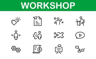 Creative Workshop Icon Set - Perfect for Tools, Maintenance, and Do-It-Yourself-Themed Projects clipart