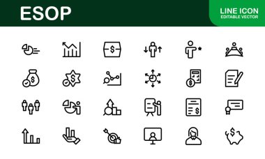 Professional ESOP Icons - Scalable and Versatile Graphics for Equity Plans and Corporate Presentations clipart