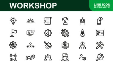 Yaratıcı Atölye Simgesi Seti - Araçlar, Bakım ve Kendi Temalı Projeler İçin Mükemmel