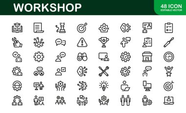 Yaratıcı Atölye Simgesi Seti - Araçlar, Bakım ve Kendi Temalı Projeler İçin Mükemmel