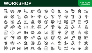 Yaratıcı Atölye Simgesi Seti - Araçlar, Bakım ve Kendi Temalı Projeler İçin Mükemmel