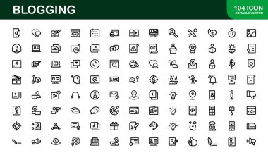 Yaratıcı Blog Simgeleri. Bloglar, Web siteleri ve Sosyal Medya İçeriği için Tasarımlar