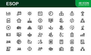 Professional ESOP Icons - Scalable and Versatile Graphics for Equity Plans and Corporate Presentations clipart