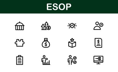 Professional ESOP Icons - Scalable and Versatile Graphics for Equity Plans and Corporate Presentations clipart