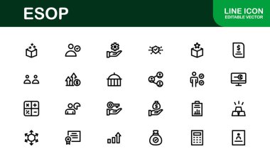 Professional ESOP Icons - Scalable and Versatile Graphics for Equity Plans and Corporate Presentations clipart