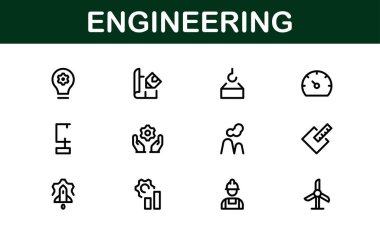Makine ve Mekanik Simgeler. Yapısal, Sivil ve Elektrik Mühendisliği Projeleri İçin Kapsamlı Koleksiyon
