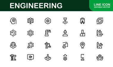 Makine ve Mekanik Simgeler. Yapısal, Sivil ve Elektrik Mühendisliği Projeleri İçin Kapsamlı Koleksiyon