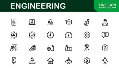 Makine ve Mekanik Simgeler. Yapısal, Sivil ve Elektrik Mühendisliği Projeleri İçin Kapsamlı Koleksiyon