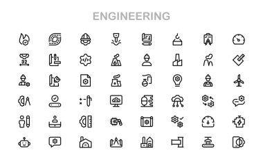 Makine ve Mekanik Simgeler. Yapısal, Sivil ve Elektrik Mühendisliği Projeleri İçin Kapsamlı Koleksiyon