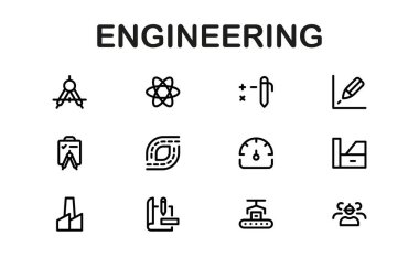 Makine ve Mekanik Simgeler. Yapısal, Sivil ve Elektrik Mühendisliği Projeleri İçin Kapsamlı Koleksiyon