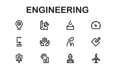 Makine ve Mekanik Simgeler. Yapısal, Sivil ve Elektrik Mühendisliği Projeleri İçin Kapsamlı Koleksiyon