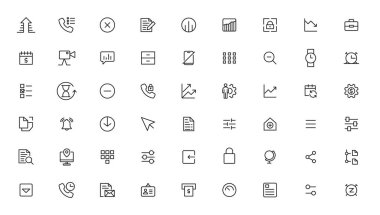 Vector business and finance editable stroke line icon set with money, bank, check, law, auction, exchance, payment, wallet, deposit, piggy, calculator, web and more isolated outline thin symbol