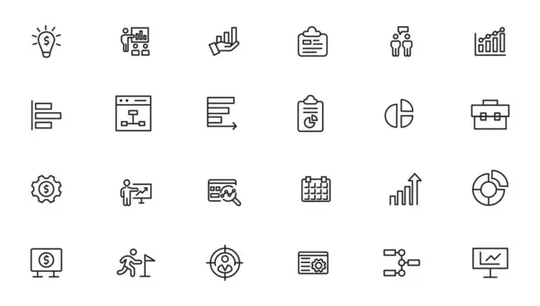 Vector business and finance editable stroke line icon set with money, bank, check, law, auction, exchance, payment, wallet, deposit, piggy, calculator, web and more isolated outline thin symbol