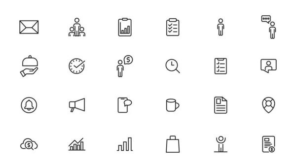 Web Icons Für Unternehmen Und Finanzen Einklang Mit Dem Stil — Stockvektor