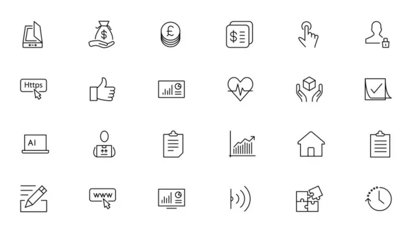 Ikonen Der Wirtschaft Web Icons Für Unternehmen Und Finanzen Einklang — Stockvektor