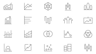 Büyüyen çubuk grafik çizgisi simgesi seti. Veri, grafikler, tablolar, para, düşüş, grafik, büyüme, grafik, istatistik, kariyer, barlar, kayıp veya düşüş okları, oran, azalan çizgi simgesi seti. İnce satır simgesi kullan.