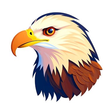 kartal logo karakter çizim vektörü