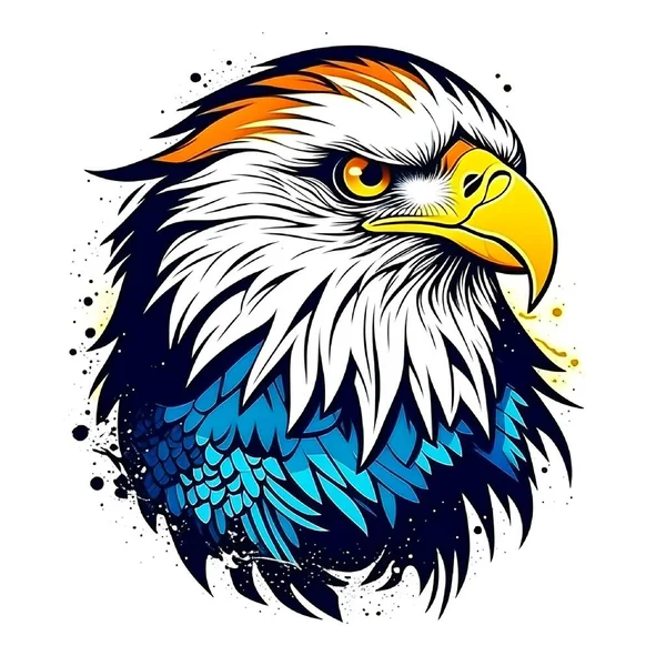 Logo Ilustración Águila Carácter Audaz — Foto de Stock