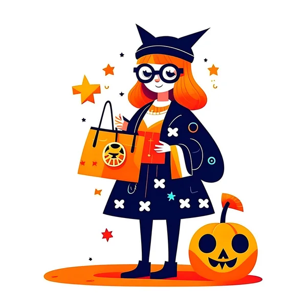 Halloween Kostym Halloween Illustration — Stockfoto