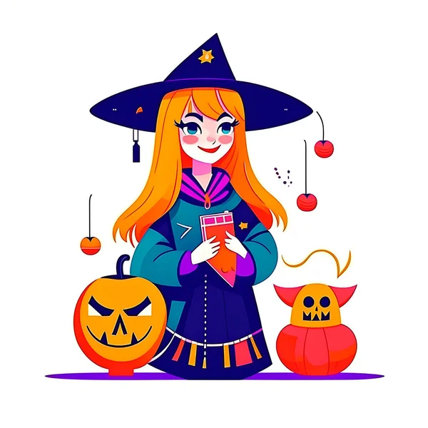 Disfraz Halloween Halloween Ilustración — Foto de Stock