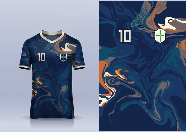 Wektor Piłka Nożna Jersey Projekt Sublimacji Projekt Koszulki Sportowej — Wektor stockowy