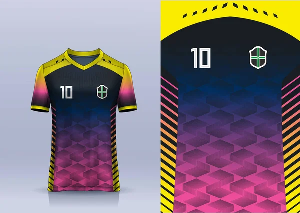 Süblimleşme Spor Shirt Tasarımı Için Donanma Vektör Futbol Forması Tasarımı — Stok Vektör