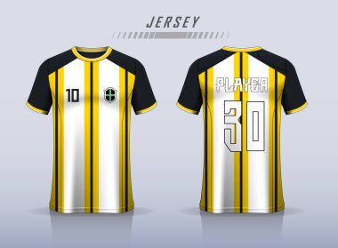 Futbol forması, soyut geometrik desenli spor tişörtü tasarımı.