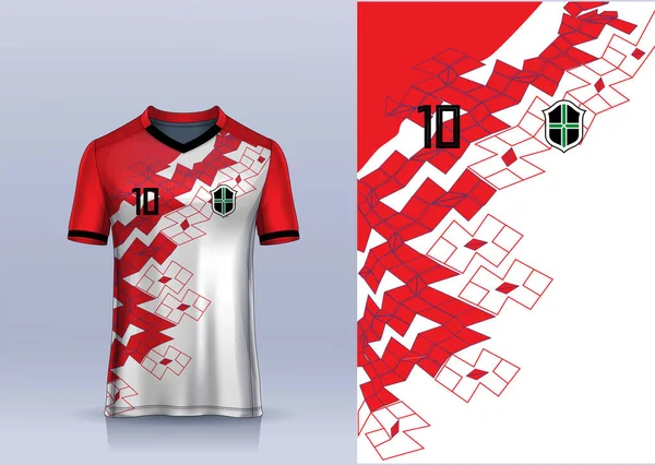 Projekt Tkaniny Dla Shirt Sport Soccer Jersey Makieta Dla Klubu — Wektor stockowy