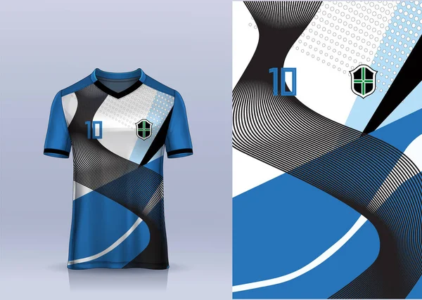 Conception Textile Tissu Pour Shirt Sport Modèle Maillot Football Pour — Image vectorielle