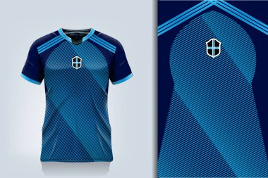 -Gömlek spor tasarım şablonu, futbol kulübü için futbol forması modeli. üniforma ön ve arka görünüm.