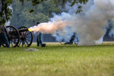 Civil war reenactment at Port Hudson in Louisiana in 2023. High quality photo clipart