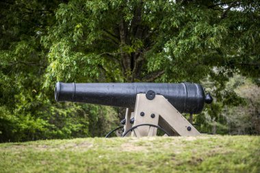 Louisiana 'daki Port Hudson' da iç savaş dönemi topu. Yüksek kalite fotoğraf