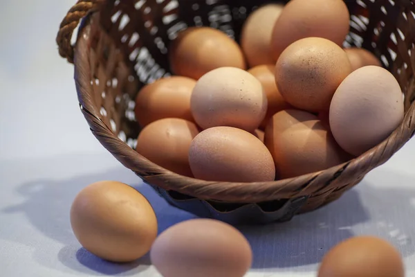 Коричневые Дворовые Яйца Высокое Качество Фото — стоковое фото