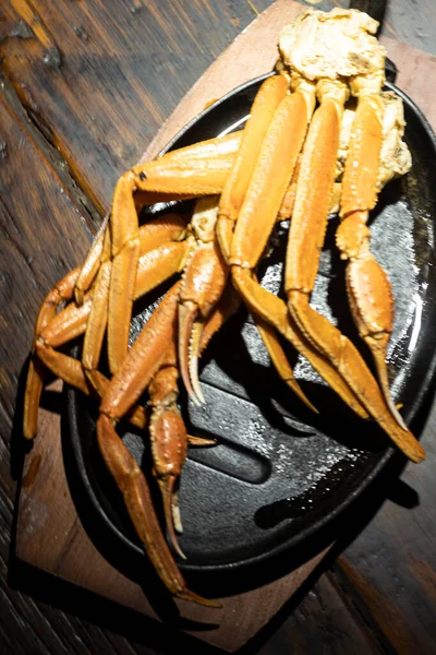 Deliziosi Grappoli Granchi Neve Con Burro Sgranato Foto Alta Qualità — Foto Stock