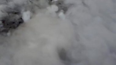 Kuru buz kaynayan buhar yoğun arka plan. Cadılar Bayramı ve ürkütücü. Yüksek kalite 4k görüntü