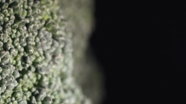 Macro Corona Brócoli Fresco Giratorio Imágenes Alta Calidad — Vídeo de stock