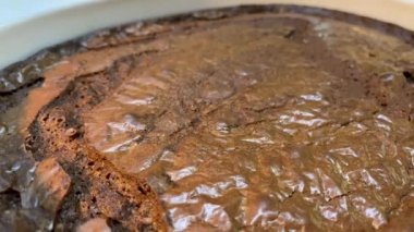 Taze pişmiş kek makrosu. Yüksek kalite 4k görüntü