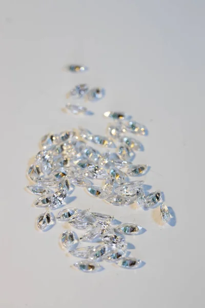 Grupo Diamantes Talla Marqués Blanco Foto Alta Calidad — Foto de Stock