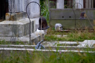 Ölüm çanlı ürkütücü mezarlık. Yüksek kalite fotoğraf