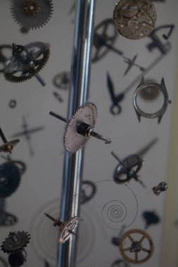 Akrilik içinde yüzen makro dişliler. Yüksek kalite fotoğraf