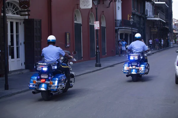 Motoros Zsaruk New Orleansban Kiváló Minőségű Fénykép Jogdíjmentes Stock Képek