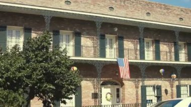 Natchez, Mississippi sokaklarında araba sürüyorum. Yüksek kalite 4k görüntü