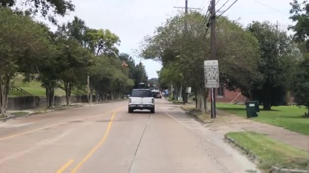 Autofahrt Durch Die Straßen Von Natchez Mississippi Hochwertiges Filmmaterial — Stockvideo